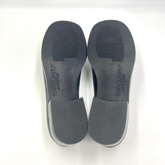6.5W 6.5 WIDE WIDTH Franco Sarto‎ Womens Bocca Black Leather Loafers Shoes - Picture 8 of 13